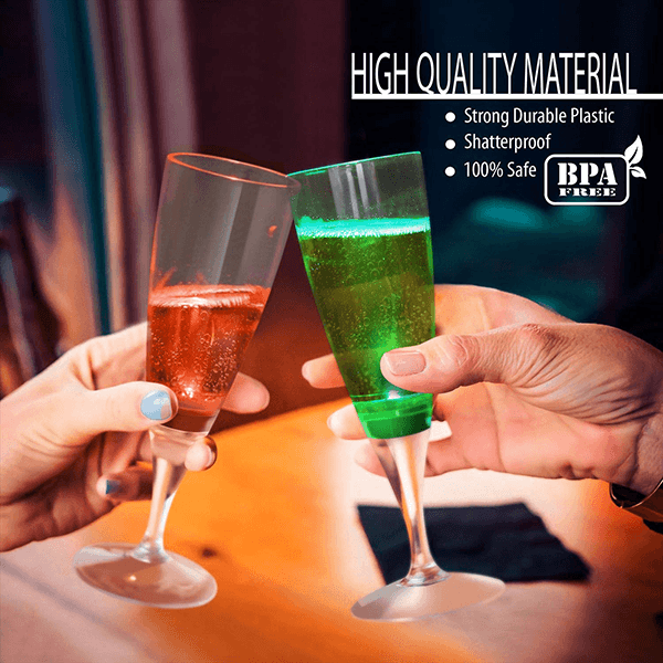 Liquid Sensor LED Champagne Glass