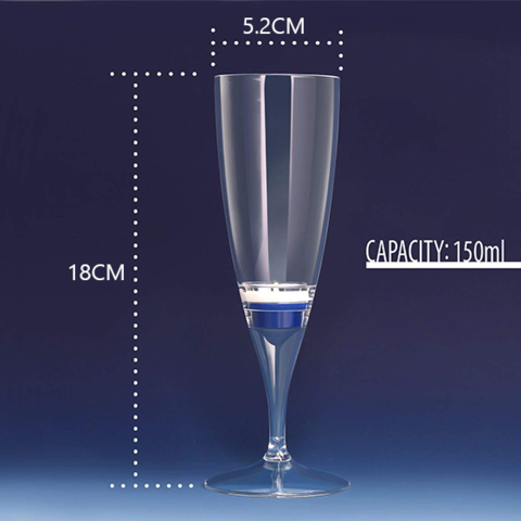 Liquid Sensor LED Champagne Glass