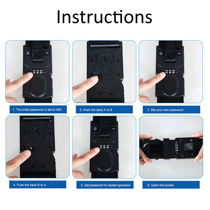 Luggage Strap With Electronic Scale & Lock (TSA approved)