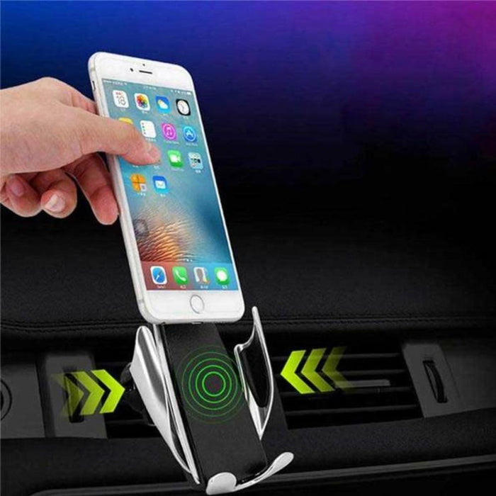 Automatic Clamping Wireless Car Charger Mount 360 Degree Rotation