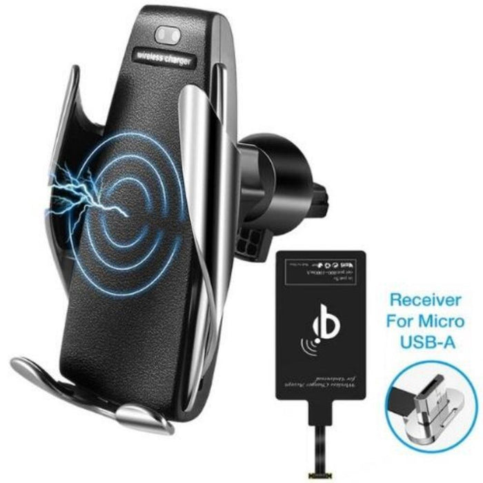 Automatic Clamping Wireless Car Charger Mount 360 Degree Rotation