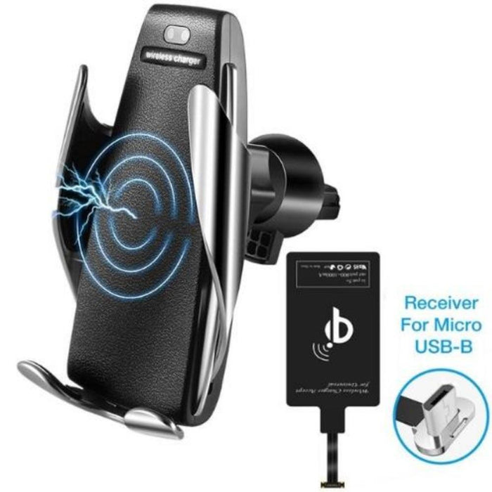 Automatic Clamping Wireless Car Charger Mount 360 Degree Rotation