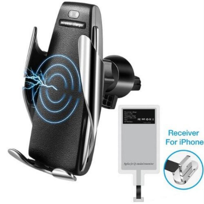 Automatic Clamping Wireless Car Charger Mount 360 Degree Rotation