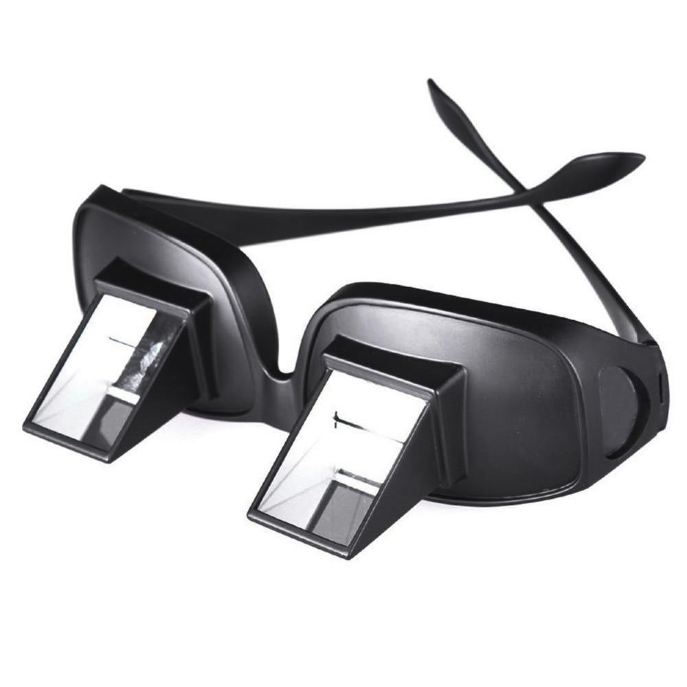 Lazy glasses for horizontal reading and watching tv