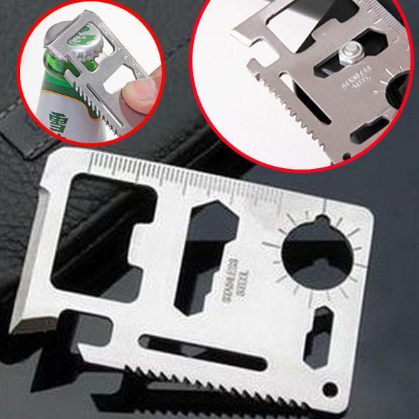 11 in 1 Stainless Steel Multitool Card